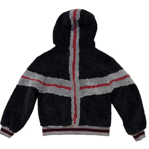 BLANC NOIR Faux-Fur Cropped Hoodie - Picture 4 of 10